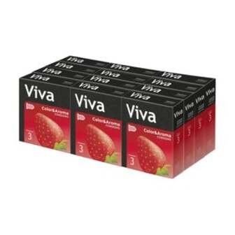 Презервативи латексні Viva Кольорові, ароматизовані, 12*3 шт