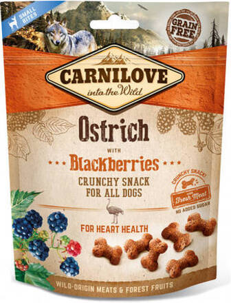 Ласощі для собак Carnilove Crunchy Snack Ostrich with Blackberries (зі страусом і ожиною) 200 г