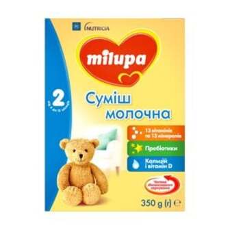 Дитяча суха молочна суміш Milupa 2, від 6 до 12 місяців, 350 г