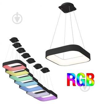 ВИТРИНА! Люстра подвесная Victoria Lighting 50 Вт черный Perseus/SP450 RGB black