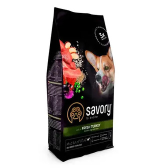 Сухий корм для стерилізованих собак усіх порід Savory (індичка) 3 кг