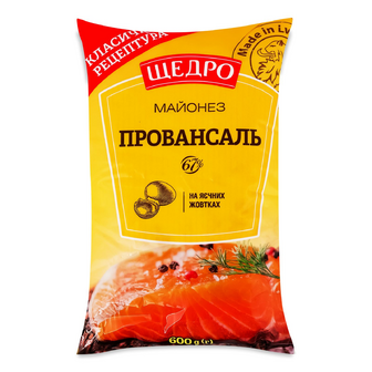 Майонез Щедро Провансаль 67% ф/п, 600г