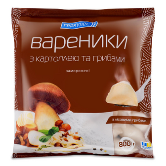 Вареники Геркулес з картоплею та грибами, 800г