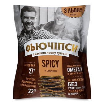 Чипси Лавка традицій Фьючіпси Spicy з насіння льону, 50г