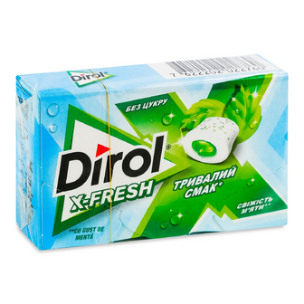 Гумка жувальна Dirol X-Fresh Свіжість м'яти без цукру, 19.5г