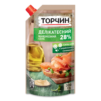 Соус «Торчин» майонезний «Делікатесний» 28% жиру, 300г