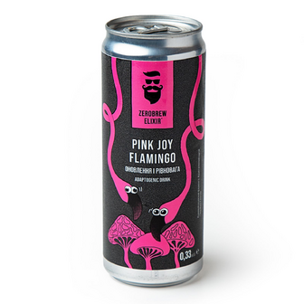 Напій Beermaster Brewery Pink Joy Flam адаптований безалкогольний з/б, 0.33л