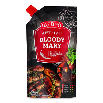 Кетчуп «Щедро» Bloody Mary д/п, 250г