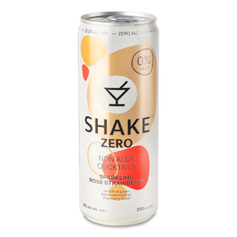 Напій соковмісний Shake Sparkling Strawberry сильногазований з/б, 0.33л