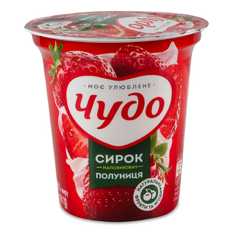 Сирок Чудо Полуниця збитий 5%, стакан, 170г