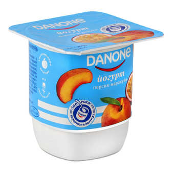 Йогурт Danone персик-маракуйя 1,2% стакан, 115г