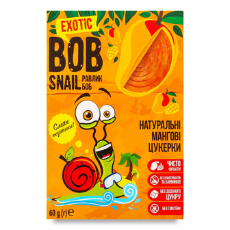 Цукерки Bob Snail мангові, 60г
