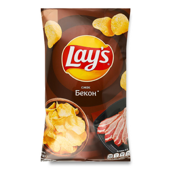 Чипси Lay's картопляні зі смаком бекону, 120г