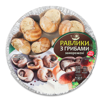 Равлики Лавка Традицій Еко Равлик фарширований в соусі з грибами, 150г