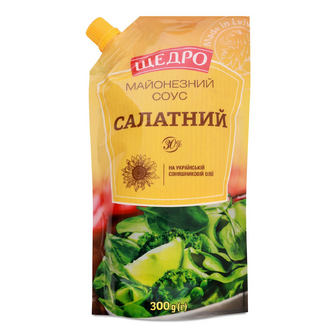 Соус «Щедро» «Салатний» майонезний 30%, 300г