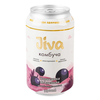 Напій соковий Jiva Комбуча Чорненька ягоденька, 0.33л