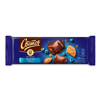 Шоколад молочний Світоч Blueberry cookies, 235г