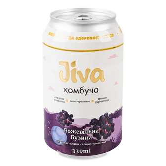 Напій соковий Jiva Комбуча Божевільна бузина, 0.33л