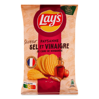 Чипси Lay's Paysanne зі смаком нормандської солі та сидрового оцту, 120г