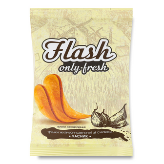 Грінки Flash житньо-пшеничні зі смаком часнику, 80г