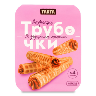 Тістечко Tarta Вафельна трубочка зі згущеним молоком, 200г