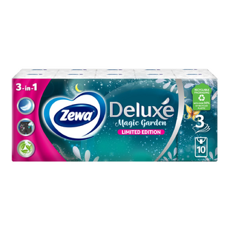Хустинки носові Zewa Deluxe, 10шт/уп