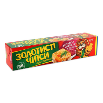 Чипси Жайвір Золотисті зі смаком холодецю з хріном, 100г