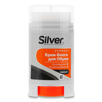 Крем-блиск для взуття Silver Comfort чорний олівець, 50мл