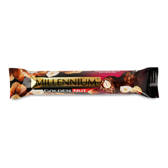 Шоколад чорний Millennium Golden Nut з цілим горіхом, 40г