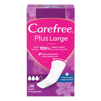 Прокладки гігієнічні Carefree Plus Large Fresh, 36шт/уп
