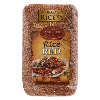 Рис World's rice червоний, 500г