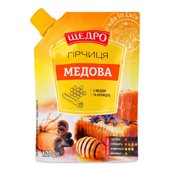 Гірчиця «Щедро» «Медова» д/п, 120г