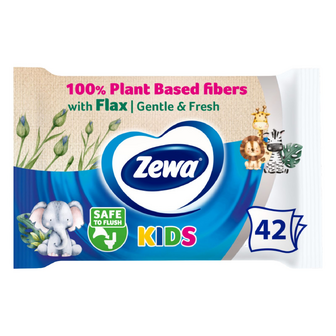 Папір туалетний вологий Zewa Kids, 42шт