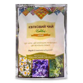 Чай квітковий «Лавка традицій» фіточай літній, 5*5г/уп