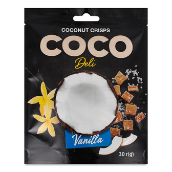 Чипси CocoDeli кокосові з ваніллю, 30г