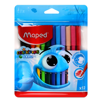 Фломастери Maped Color Peps Ocean 12 кольорів, 12шт/уп