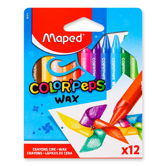Крейда Maped Color peps воскова 12 кольорів, 12шт/уп