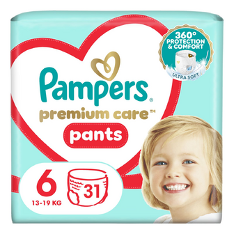 Підгузки-трусики Pampers Premium Care 6 (13-19 кг), 31шт/уп