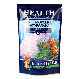 Сіль для ванни морська Crystals Health з ефірною олією сосни, 500г