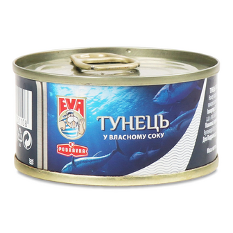 Тунець EVA філе в розсолі, 80г