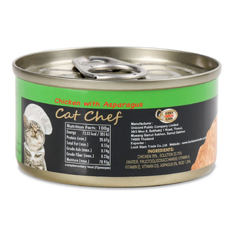 Корм для котів Cat Chef м'ясо курки зі спаржею, 80г