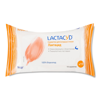 Серветки для інтимної гігієни Lactacyd, 15шт/уп