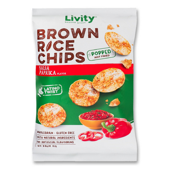 Чипси Livity рисові сальса та паприка, 60г