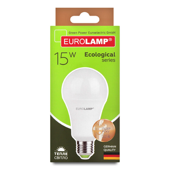 Лампа Eurolamp Led Eco P A70 15W 3000K E27, шт