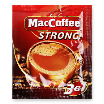 Напій кавовий MacCoffee Strong 3 в 1, 16г