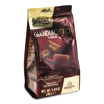 Цукерки Zaini Gianduitto з фундуком з чорного шоколаду, 160г