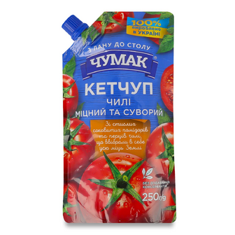 Кетчуп «Чумак» «Чилі» д/п, 250г