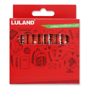 Набір олівців-крайонів LULAND 12 шт.