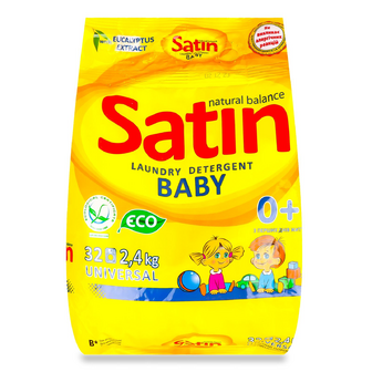Порошок пральний для дитячого одягу Satin Natural Balance, 2.4кг