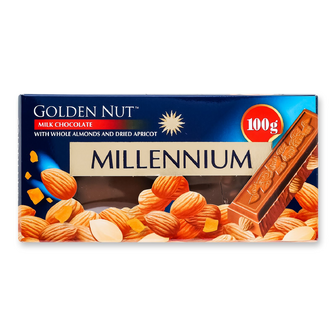 Шоколад молочний Millennium Golden Nut мигдаль-курага, 100г